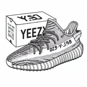 a yeezy shoe with a box