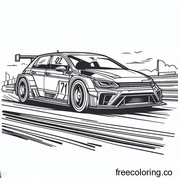 car racing drawing for coloring 3