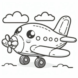 cute airplane drawing 2