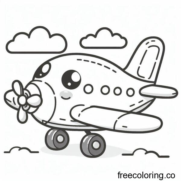 cute airplane drawing 2