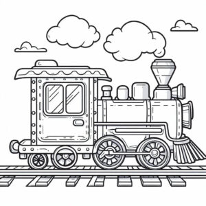 drawing of a train 1