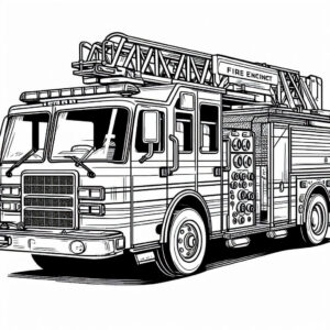fire engine drawing 3