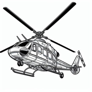 helicopter drawing for coloring 3