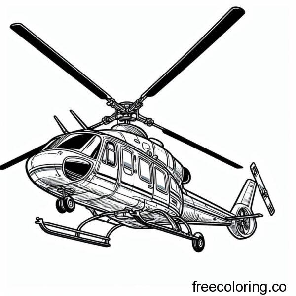 helicopter drawing for coloring 3