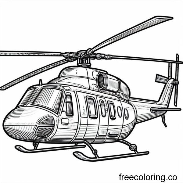 helicopter drawing for coloring 4