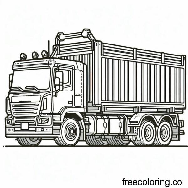 large truck drawing for coloring 2