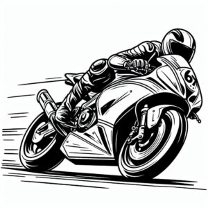 motorbike racing drawing 1