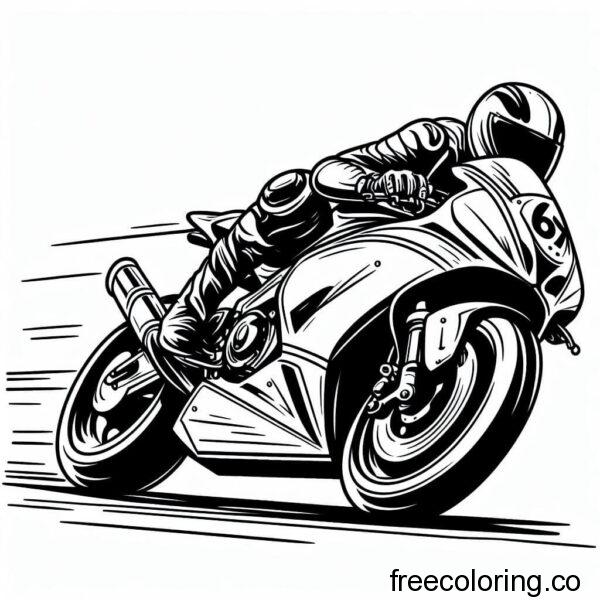 motorbike racing drawing 1