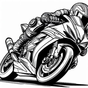 motorbike racing drawing 3