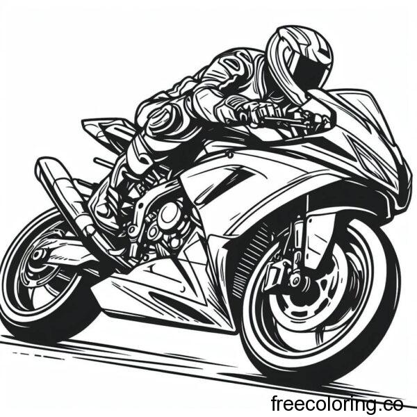 motorbike racing drawing 4