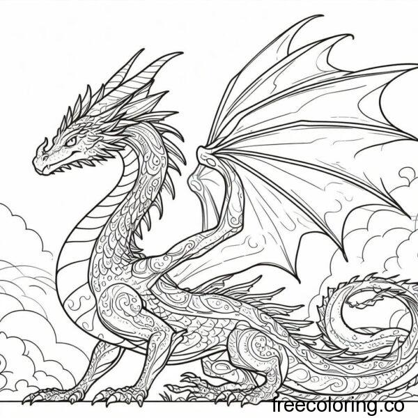 a drawing of a dragon 1