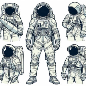 astronaut suit drawing