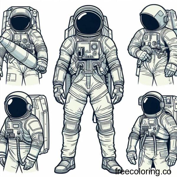 astronaut suit drawing