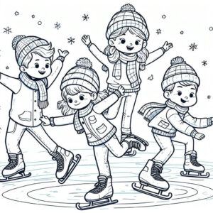 children skating on the ice 2