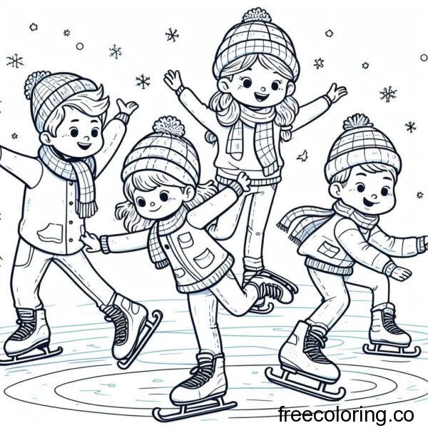 children skating on the ice 2