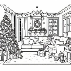 christmas living room modern house