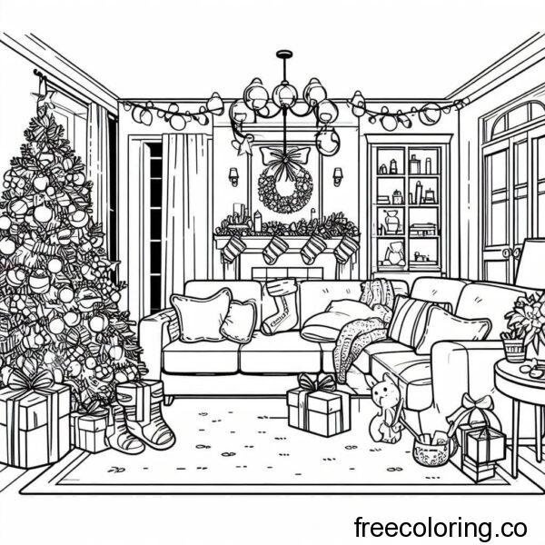 christmas living room modern house