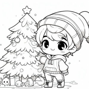 christmas tree and child 2