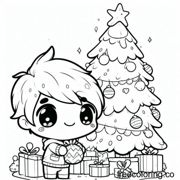 christmas tree and child 5