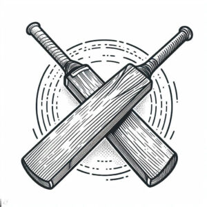 cricket bat drawing 1