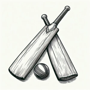 cricket bat drawing 2 1