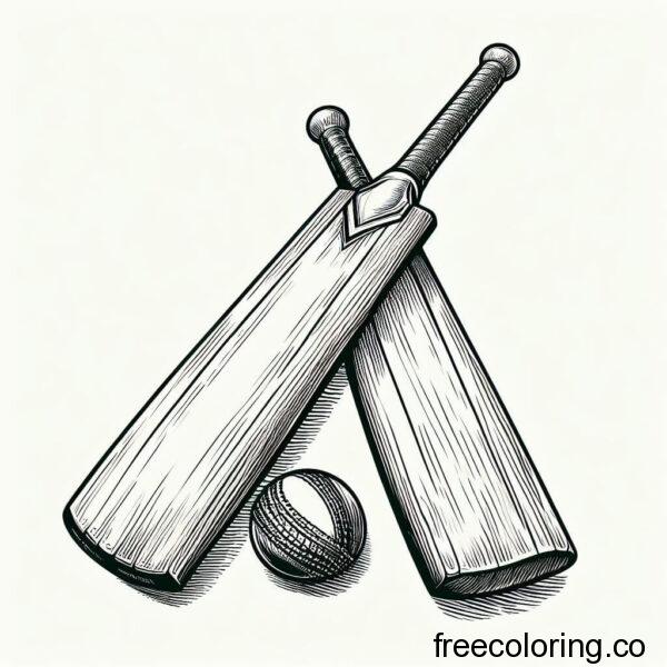 cricket bat drawing 2 1