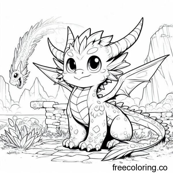 cure dinossaur drawing for coloring 4