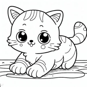 cute cat pets for coloring 2