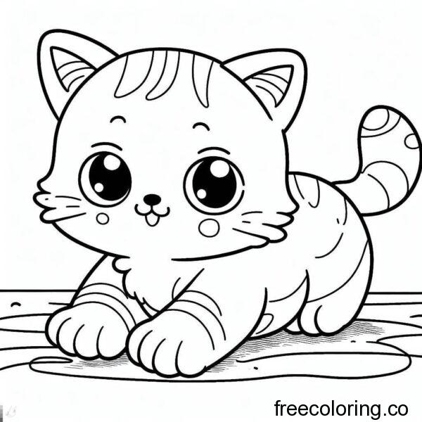 cute cat pets for coloring 2