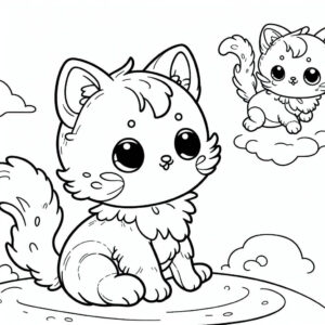 cute cat pets for coloring 4