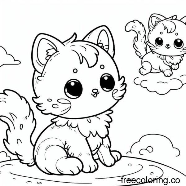 cute cat pets for coloring 4