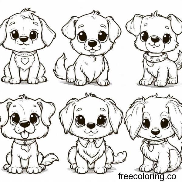 cute dogs coloring