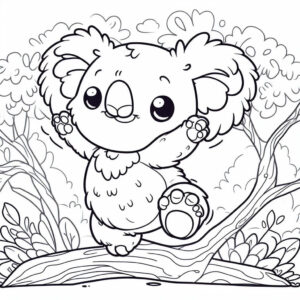 cute koala bear on a tree