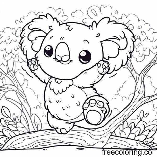 cute koala bear on a tree
