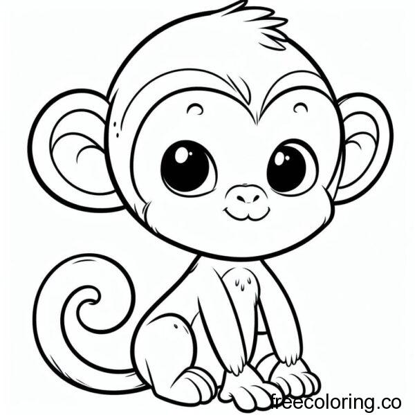cute monkey drawing 1