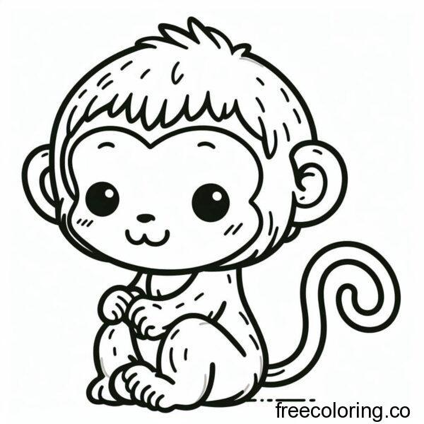 cute monkey drawing 2