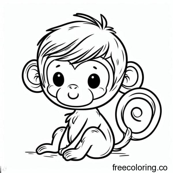 cute monkey drawing 3