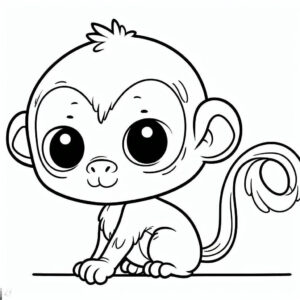 cute monkey drawing 4