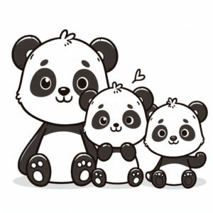 cute pandas drawing 1