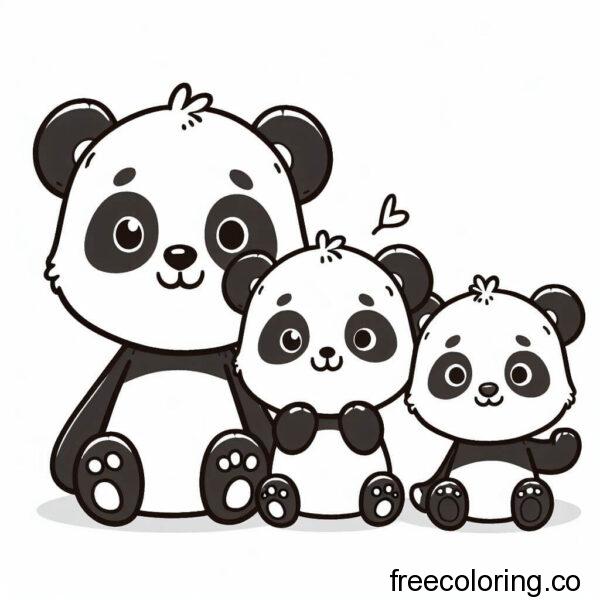 cute pandas drawing 1