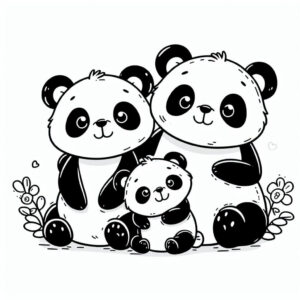 cute pandas drawing 4