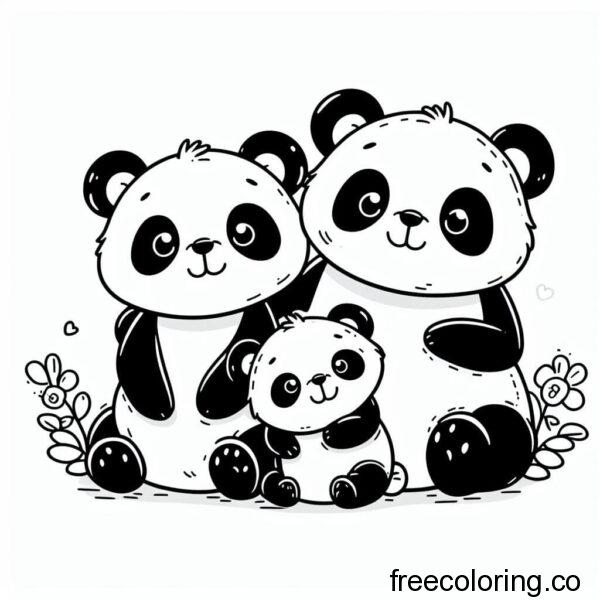 cute pandas drawing 4