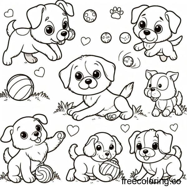 cute puppies drawing 1
