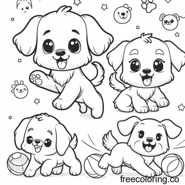 cute puppies drawing 2