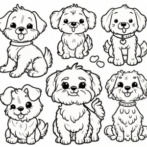 cute puppies drawing 3