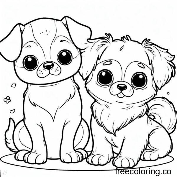 cute puppies drawing 4