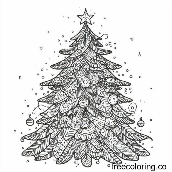 decorated christmas tree with sparkles