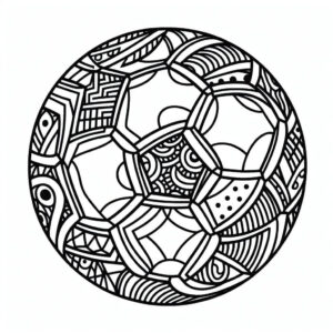 drawing of a ball for coloring 4