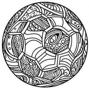 drawing of a ball for coloring 5