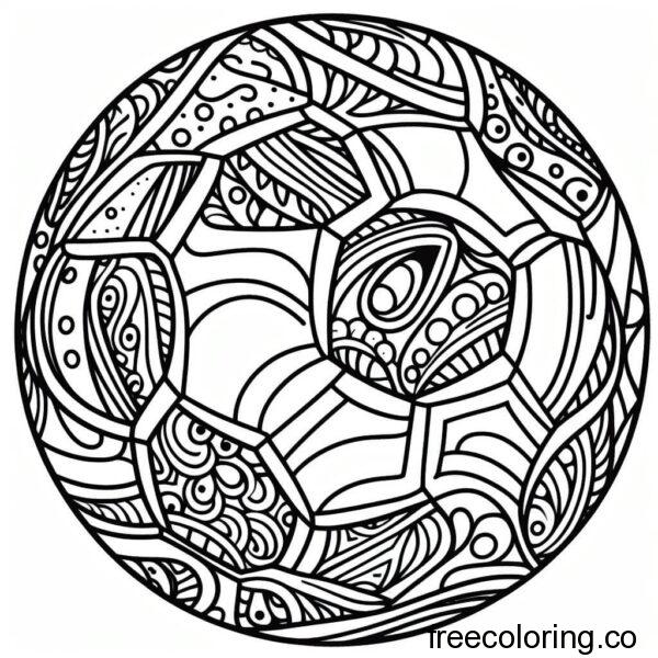 drawing of a ball for coloring 5
